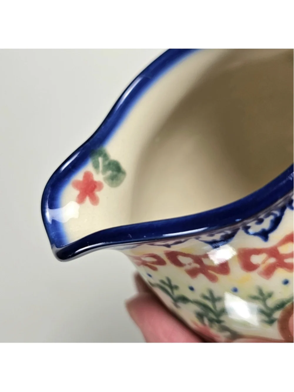 Polish Pottery Vena Unikat Creamer Milk Jug Hand Painted Malgorzata PP62 Poland